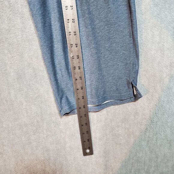 Jockey Pants Women Small Blue Polyester High Waist Drawstring Ankle Slit Pull On - Picture 5 of 9